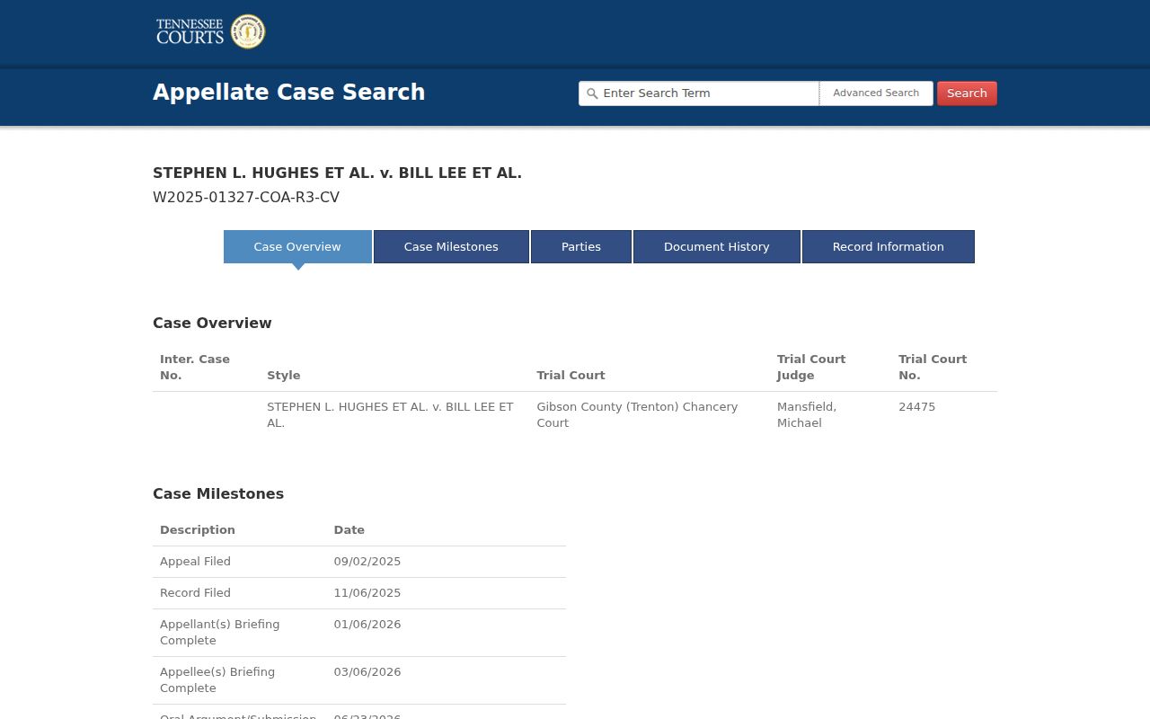 Tennessee appellate case history layout for a Gibson-origin case