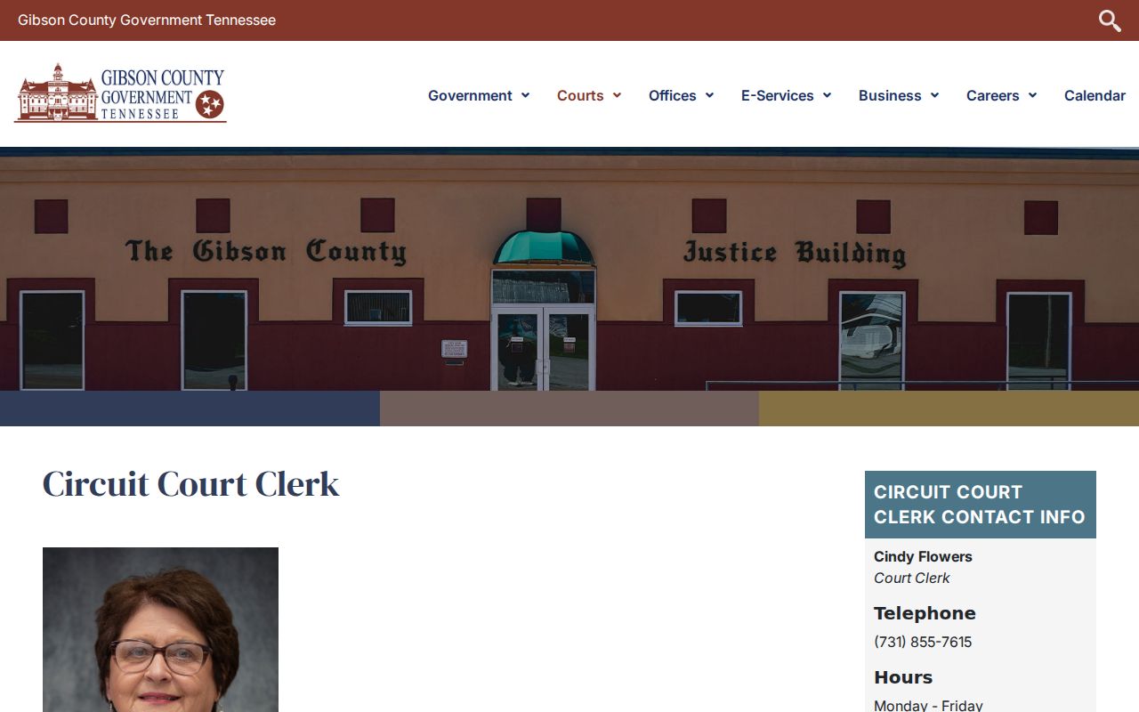 Gibson County criminal docket Circuit Court Clerk office