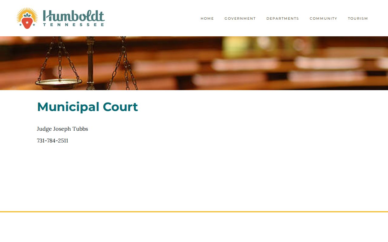 Humboldt court docket official municipal court contact